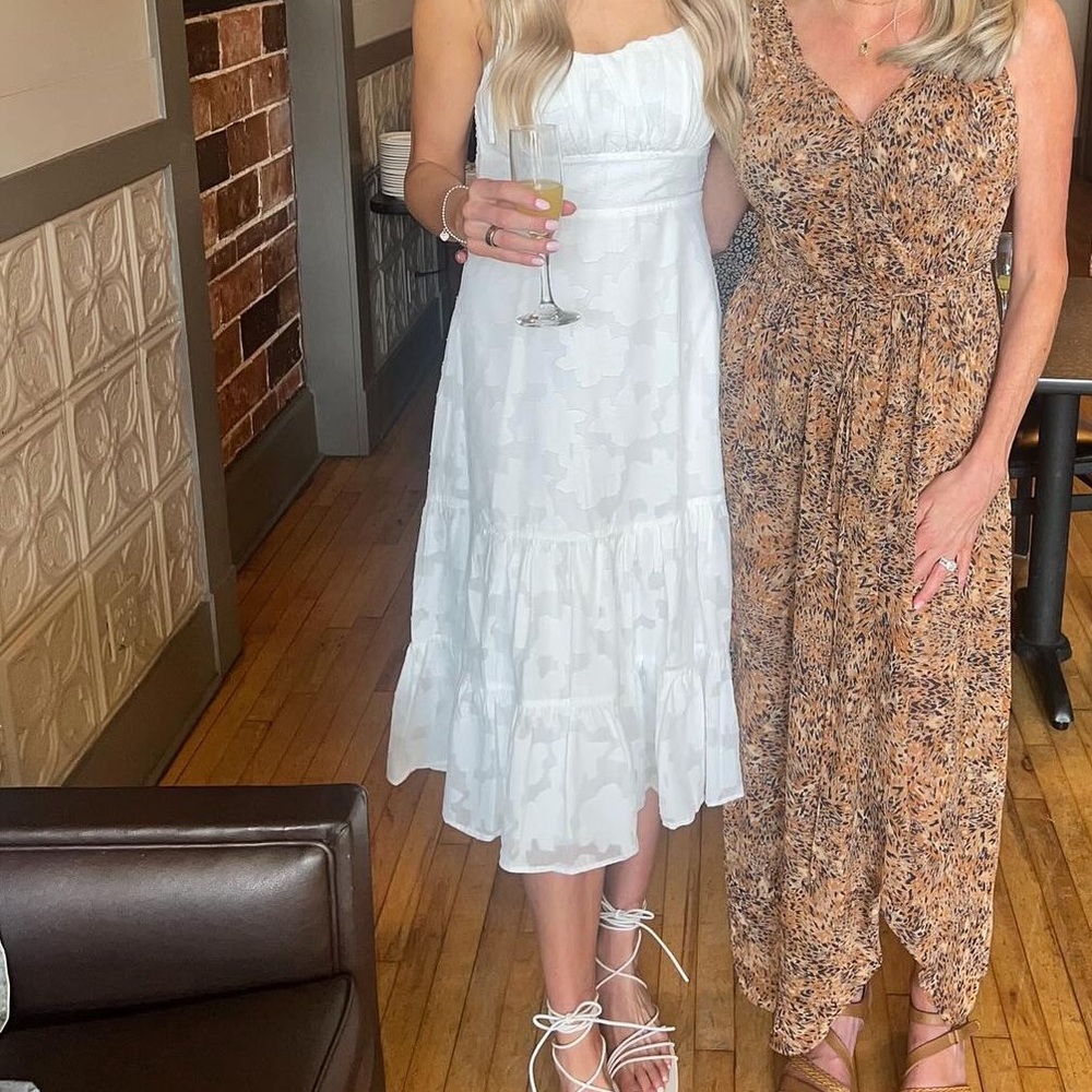 Lulu's White Midi Dress - Picture 3 of 4